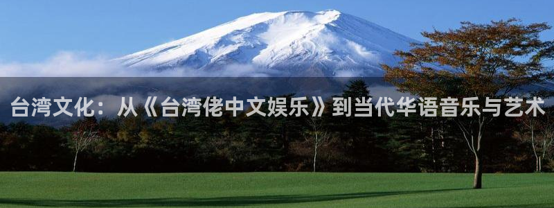 jdb电子网站：台湾文化：从《台湾佬中文娱乐》到当代华语音乐与艺术